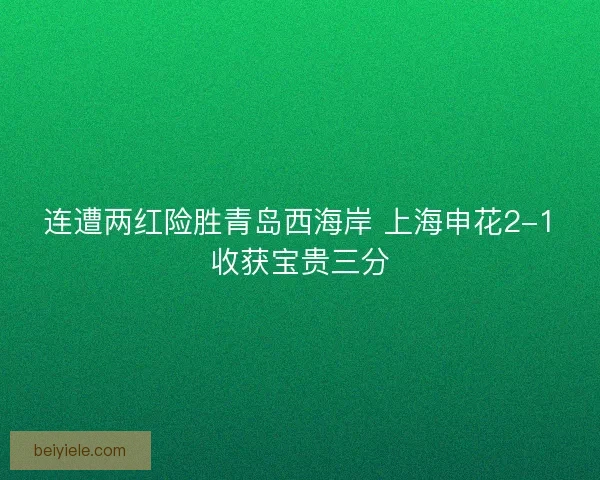 连遭两红险胜青岛西海岸 上海申花2-1收获宝贵三分 连遭两红险胜青岛西海岸 上海申花2-1收获宝贵三分